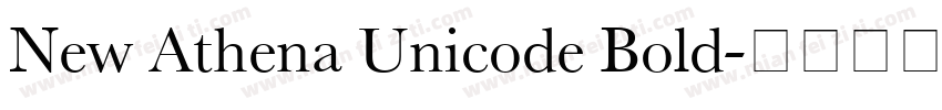 New Athena Unicode Bold字体转换